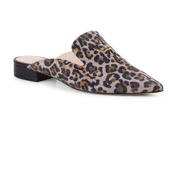 kate spade Shoes - kate spade new york Loretta Leopard-Print Suede Mules new in box sz7